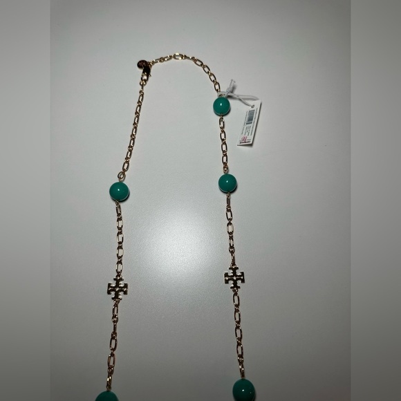 Tory burch gold and turquoise necklace. Brand new with tag and dust bag … - Picture 2 of 4